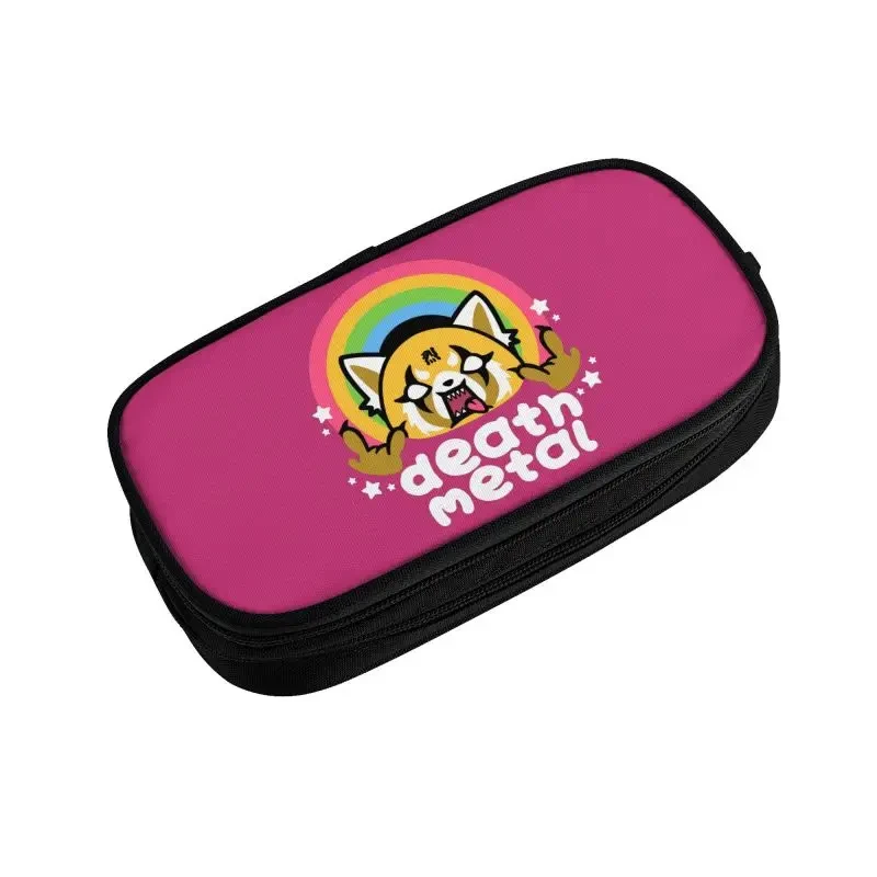 Estuche de lápices Aggretsuko, estuche de papelería, bolsa de soporte, caja organizadora para adolescentes, niñas, adultos, estudiantes