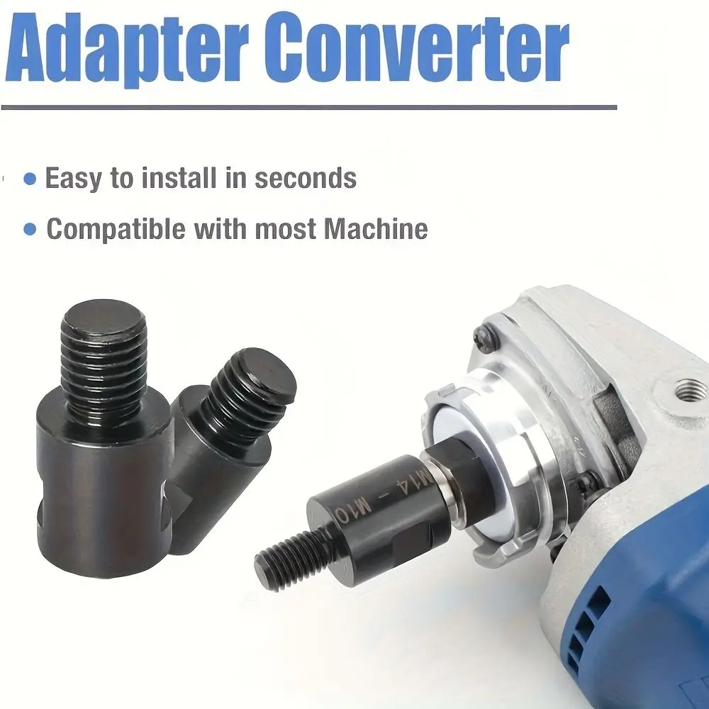 

Адаптер для угловой шлифовальной машины M 14 на M 10, резьба 5/8-11, многофункциональный переходник для резьбы, адаптивный вал, полированная поверхность