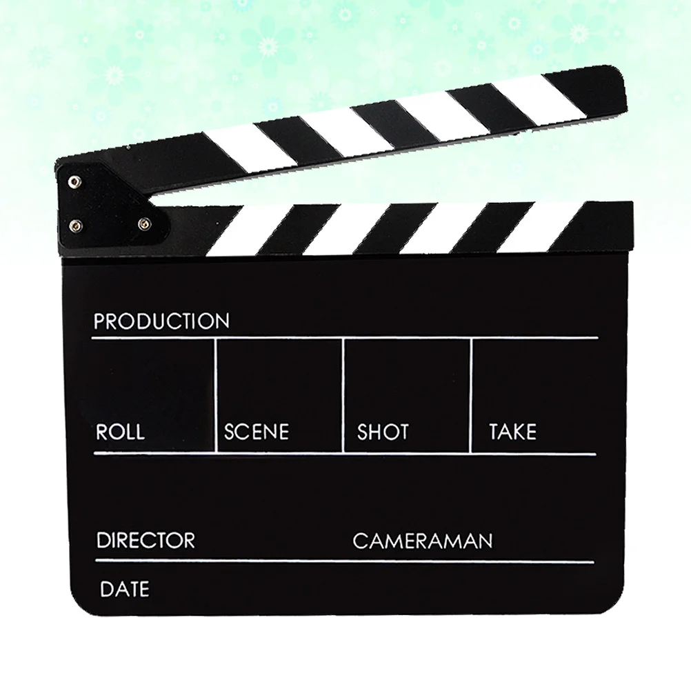 

Black Clapper Board Acrylic Film for Photo Prop Kids Role Playing Movie Stage Home Party