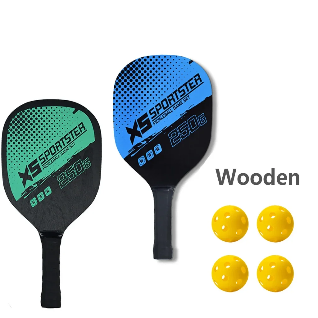 

Wooden Pick Racet Set Balanced PU Beach Racet Set with Ball Outdoor Sports Fitness Equipment Set Combination Plate Racet