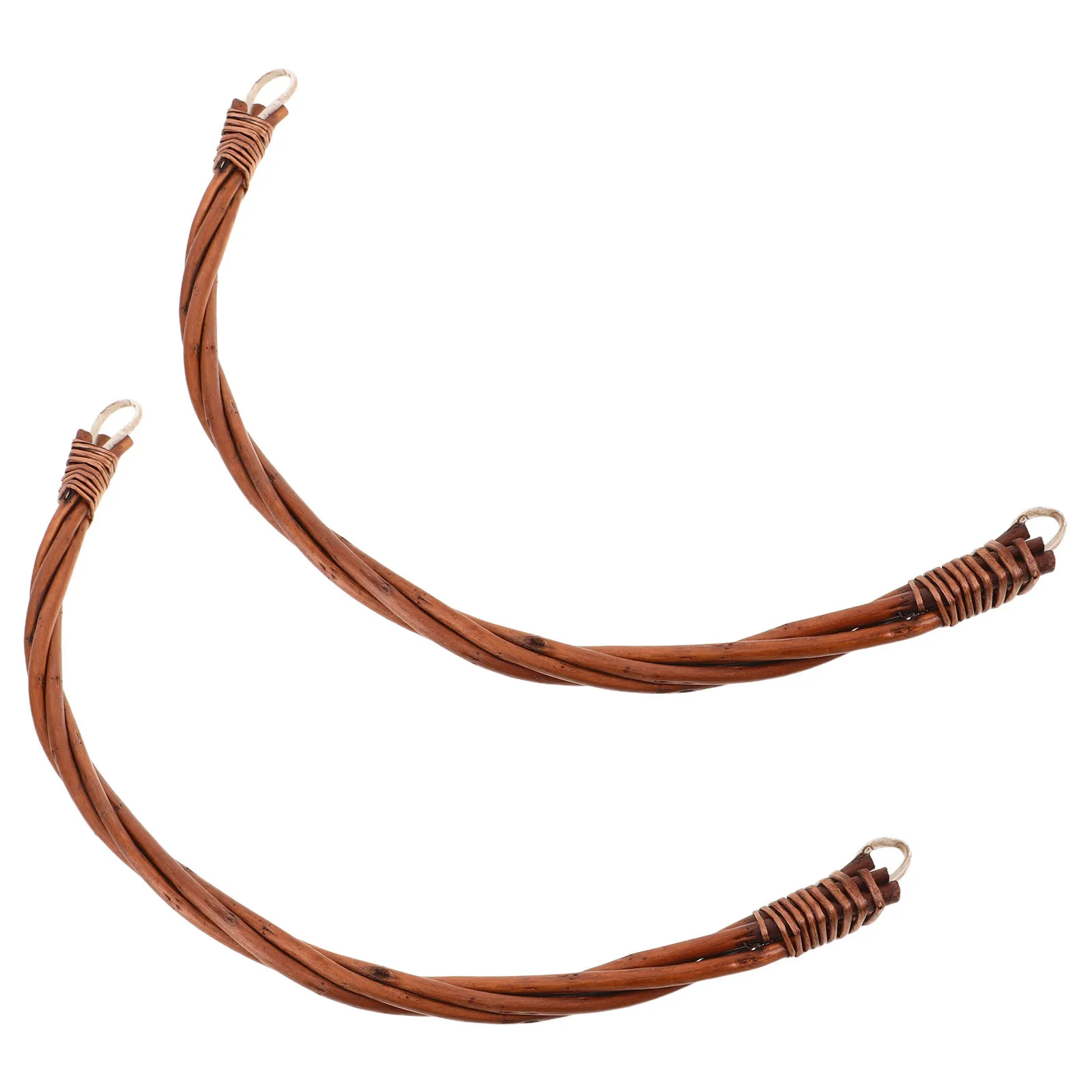 

2Pcs Picnic Basket Handle Replacement Woven Basket Handle Accessory Rattan Grip for Outdoor Use Rattan Handles for Baskets