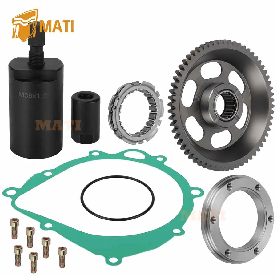 Sprzęgło rozrusznika i zestaw ściągacza koła zamachowego dla Suzuki LTZ400 Z 400 Quadsport 2003-2014 DRZ400 2000-2020 12600-29810 11483-07G10