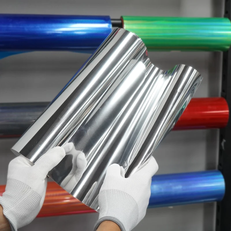 PET بطانة الفضة الكروم مرآة تصفيح التفاف الفينيل تغطية الفيلم ملصق مائي لفة ورقة مع فقاعة الهواء الحرة تصفيف السيارة #3