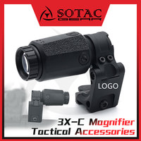 Weapon 3X-C Magnifier with FTC Mount Optical Sight Scope 3X Magnifiers Tactical Hunting Accessories SOTAC GEAR