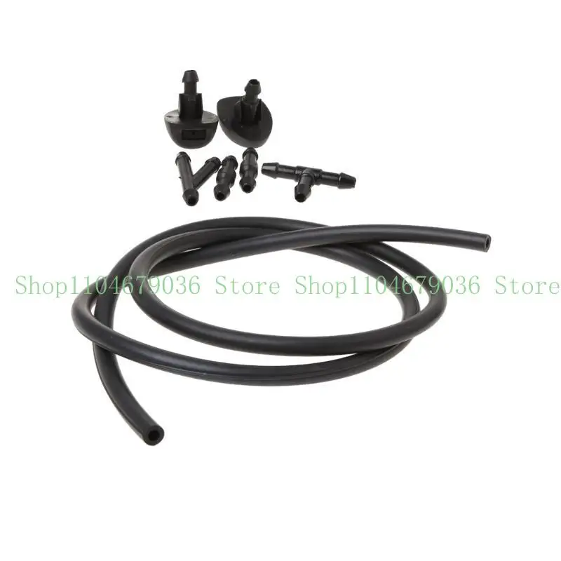 652F High Quality Car Windscreen Water Wiper Nozzle Mist Washer Hose Pipe With Spout Joint For Universal 307 2x