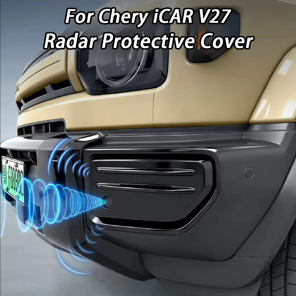 

For Chery iCAR V27 2026+ Car Front Rear Bumper Fog Light Parking Sensor Cap Radar Cover Accessories Exterior Sticker