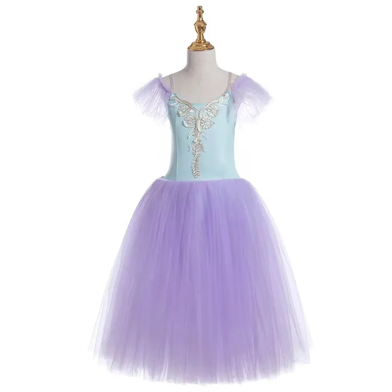 

Children lilac fairy professional ballet tutu ballerina pancake platter classical performance ballet stage costume tutu