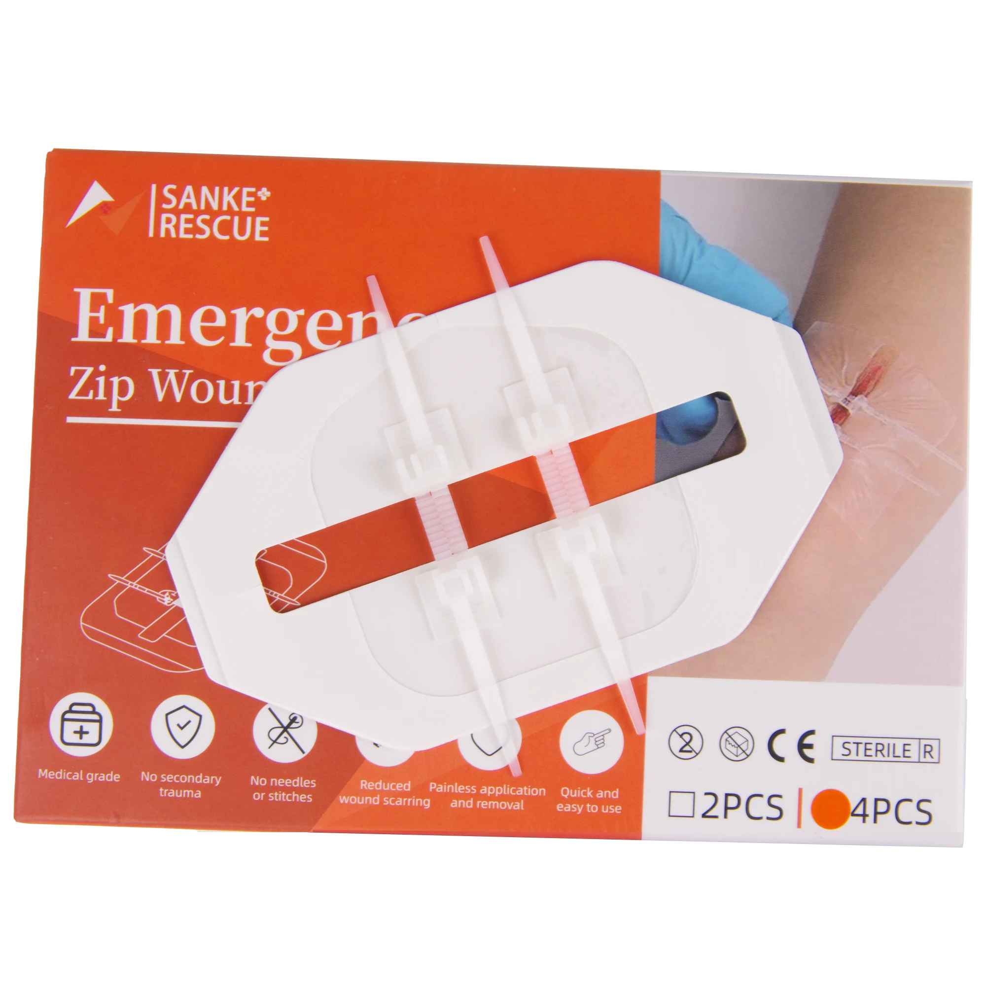 Painless Wound Closure Device Band-Aid Zipper Tie Hemostatic Patch Wound Fast Suture Zipper Band-Aid Outdoor Portable Outdoor