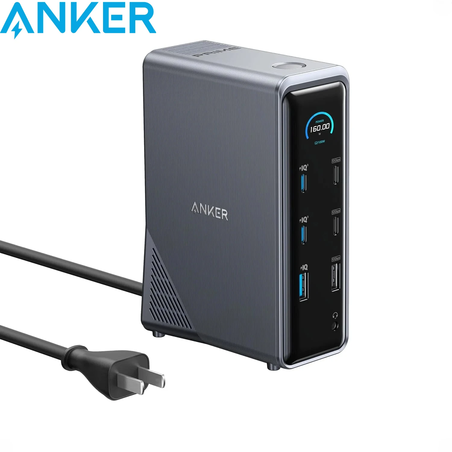 Anker Prime A83B6 14-in-1 USB-C Dockingstation 160W GaN Netzteil Dual HDMI 4K@60Hz 1000Mbps LAN Multi-Port-Hub