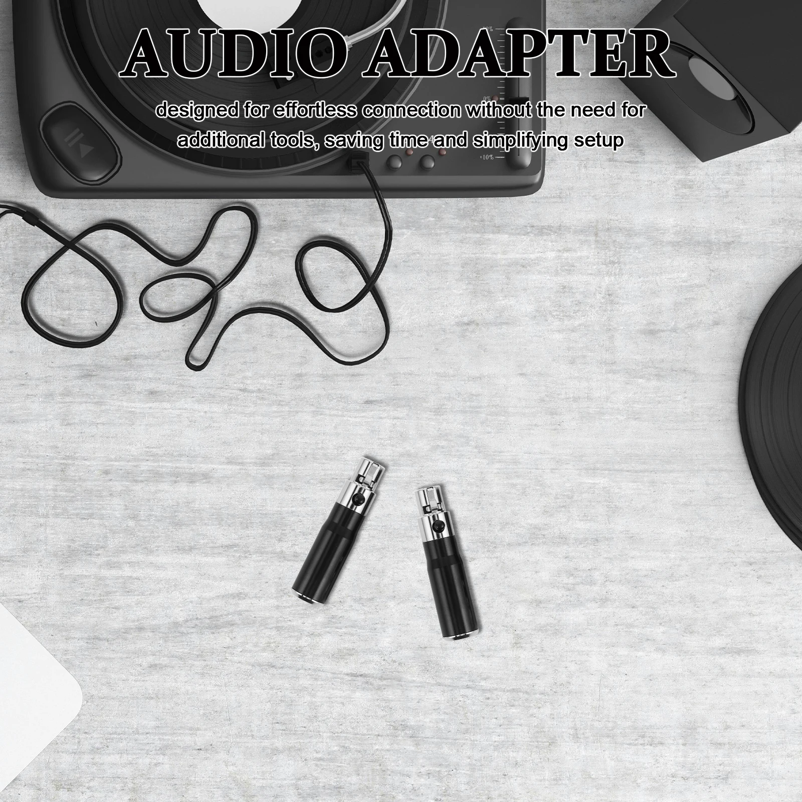 

2pcs Mini Xlr 4-Pin To 3-Pin Audio Adapter For Microphone Mixer Recording Equipment Stable Clear Sound Converter Durable