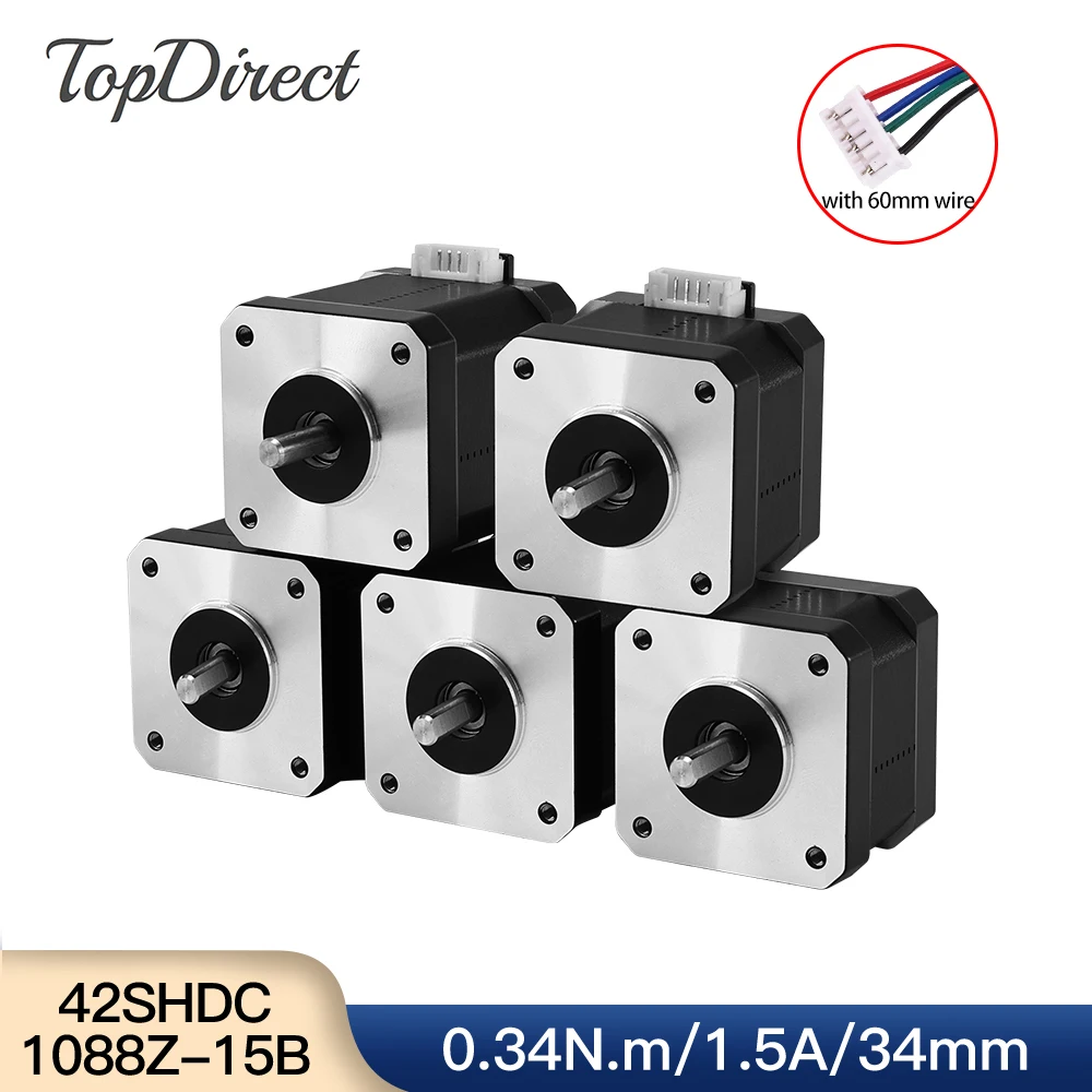 

TopDirect CNC 34N.cm 1.5A Stepper Motor 2 Phase 34mm motor for 3D Printer CNC Engraving Milling Machine General Accessories