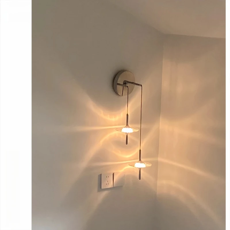 

Star crystal wall lamp living room bedroom bedside wall lamp Italian high-end modern simple background wall