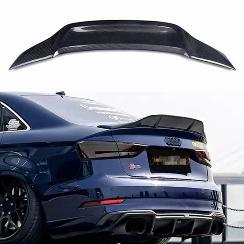 

For AUDI A3 S3 RS3 Limousine 8V Sedan 2013-2020 R Style Carbon Fiber Rear Spoiler Trunk Wing FRP Forged carbon