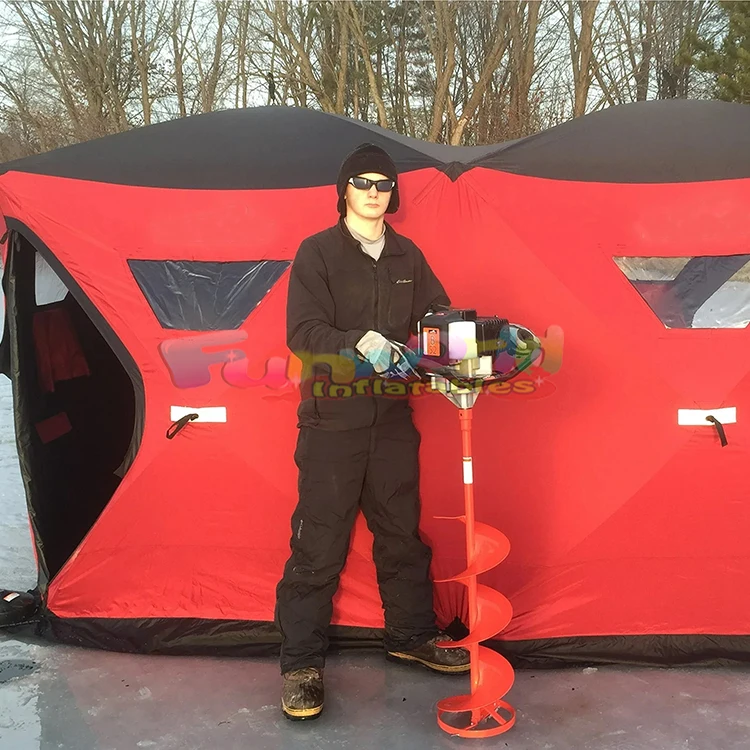 

Outdoor Oxford Fabric Portable 4 Person Pop-up Portable Insulated Inflatable Tent Ice Fishing Shelter
