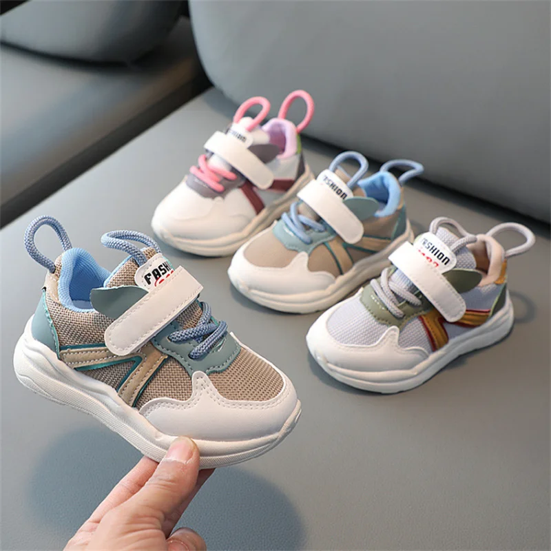 DIMI 2023 Spring Chidren Shoes Boys Girls Casual Shoes Fashion Breathable Baby Sneakers Soft Non-Slip Soles Kids Shoes T2238