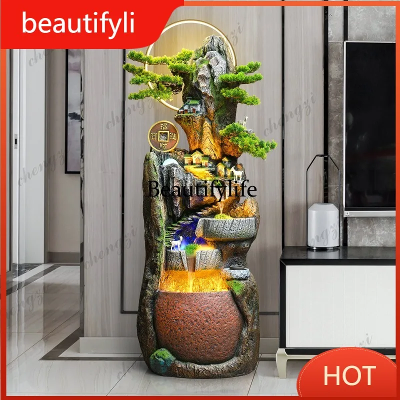 A139 Rockery flowing water fountain circulating water making money feng shui wheel floor ornament water feature opening gift