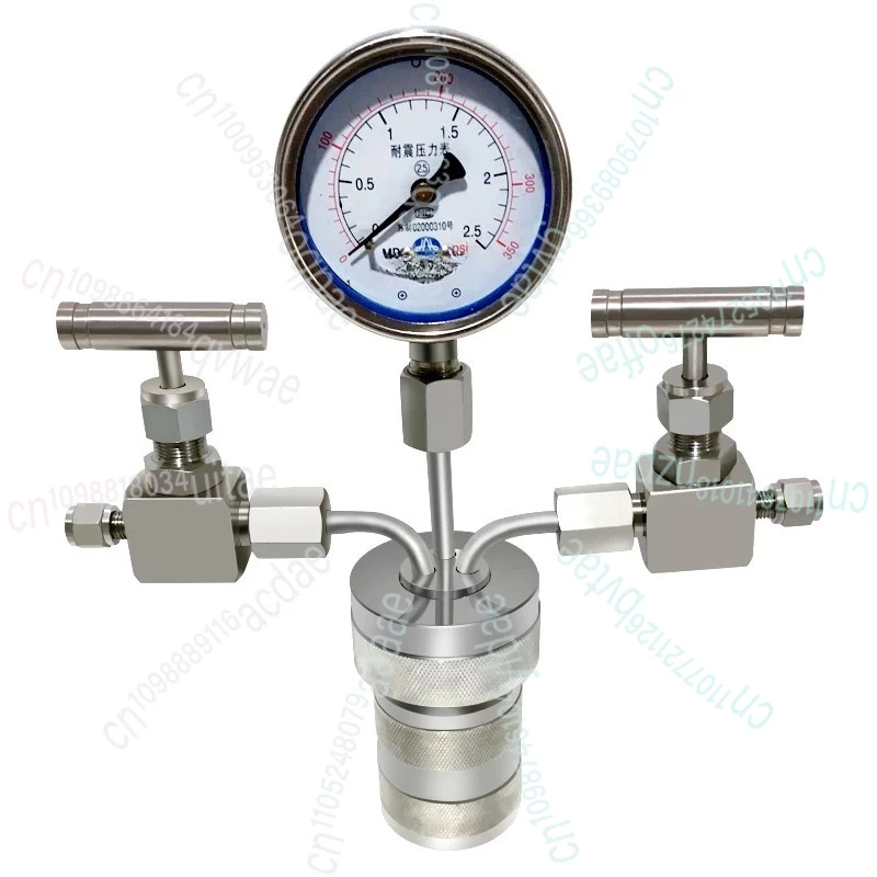 

Hydrothermal synthesis Autoclave Reactor vessel +inlet outlet gauge 25ml 6Mpa