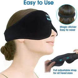 Bluetooth sleep headphones, 3D eye mask, wireless air travel, Bluetooth 5.0 headband, soft, elastic and comfortable music headph