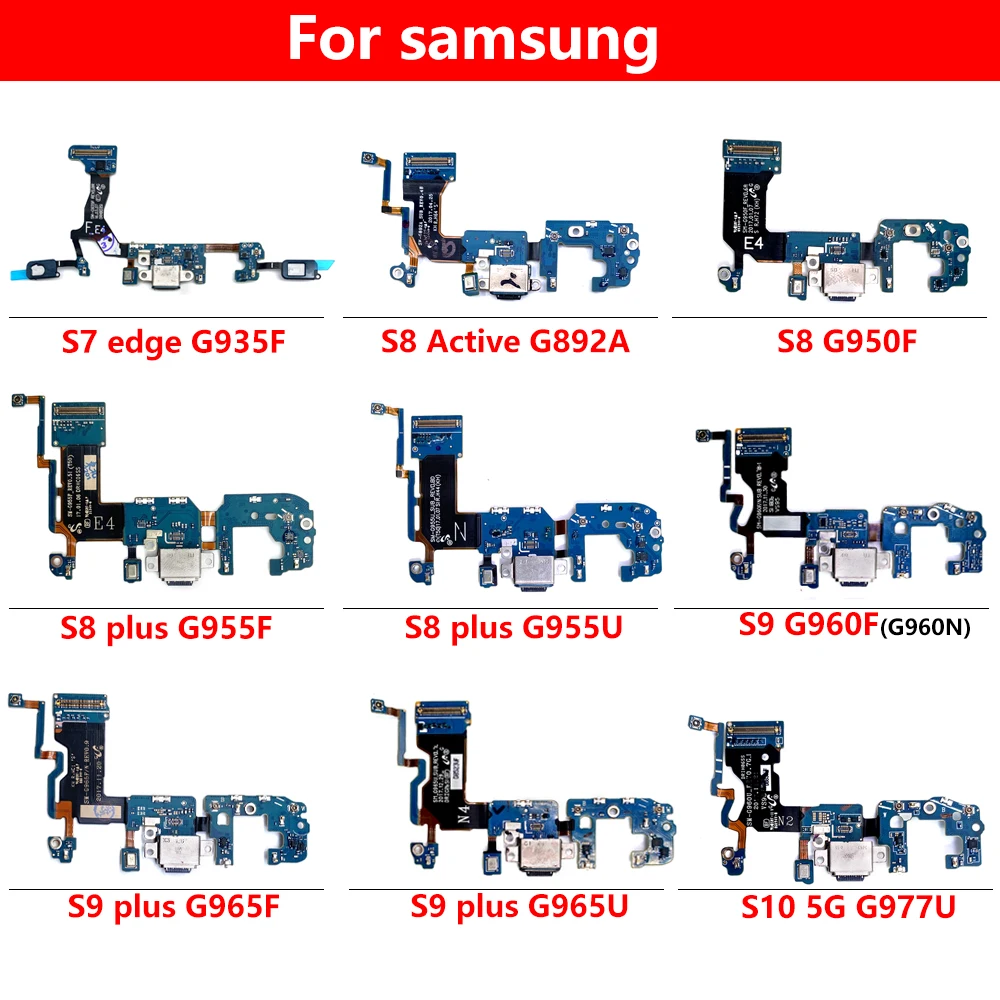 For Samsung S8 S9 Plus S10 Lite 5G G950F G955F G965F USB Charging Dock Connector Flex Cable Microphone Board