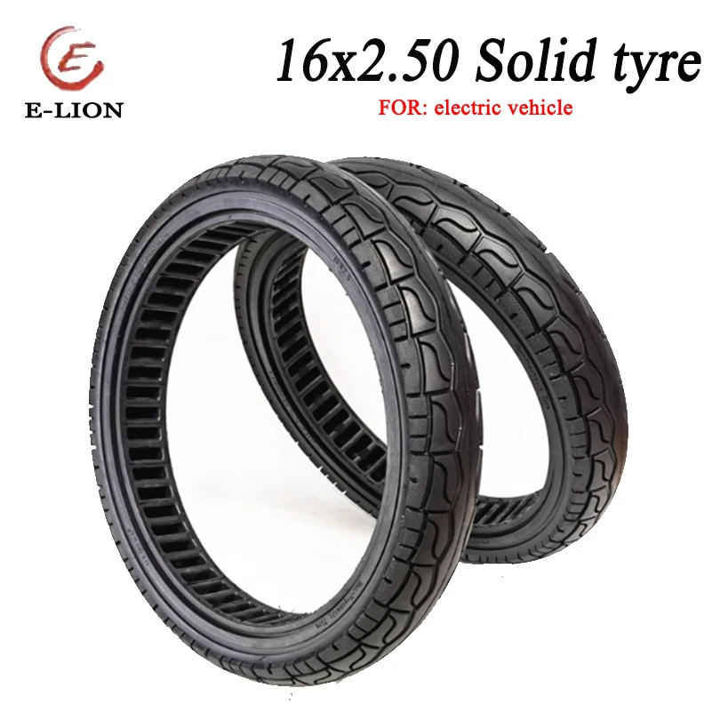 

16 inch electric vehicle outer tire 16x2.50 solid tire 16 * 2.50/64-305 hollow honeycomb solid tire