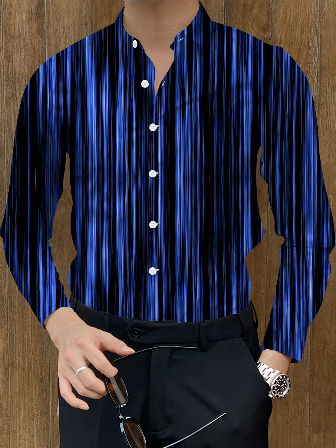 

2024 Christmas Theme Men's 3D Printed Formal Shirts Golden Snowflakes Graphic Long Sleeve Shirt Fashion Men's Shirts For Men