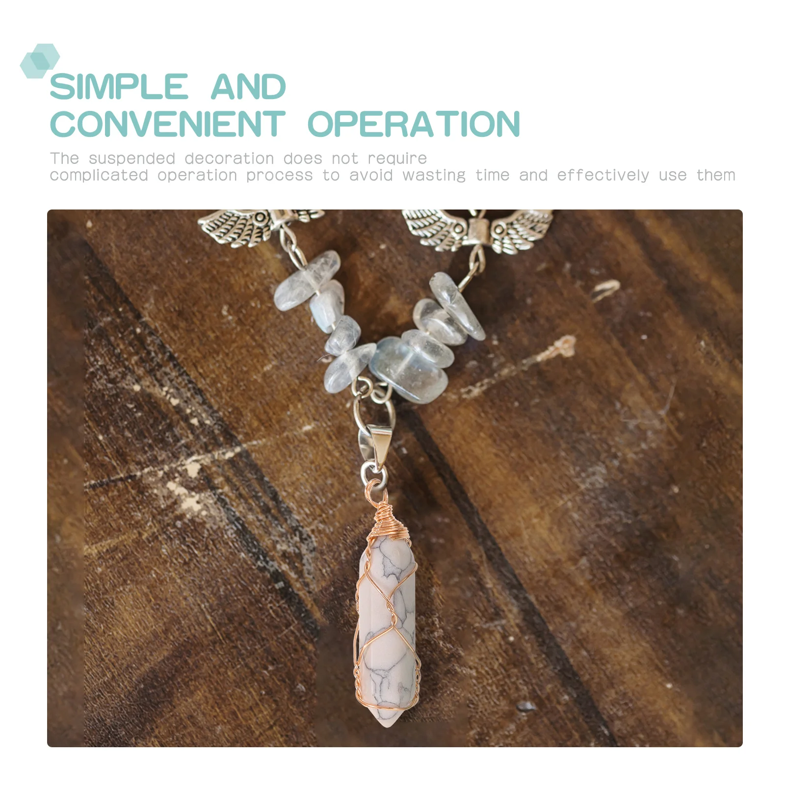 

12 Pcs Crystal Agate Necklace Charms for Jewelry Making Hanging Pendant Hexagonal Accessory Jewellery Natural Stone Pendants