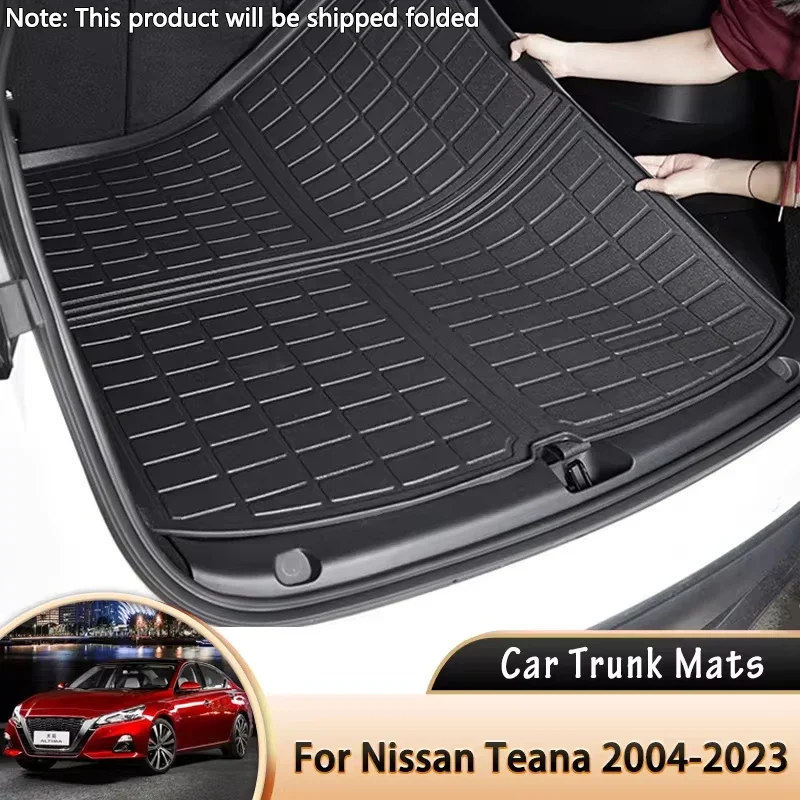 for Nissan Teana Maxima Renault Samsung SM7 Altima J31 J32 Car Rear Trunk Mat Waterproof Protective Liner Trunk Tray Floor Mats