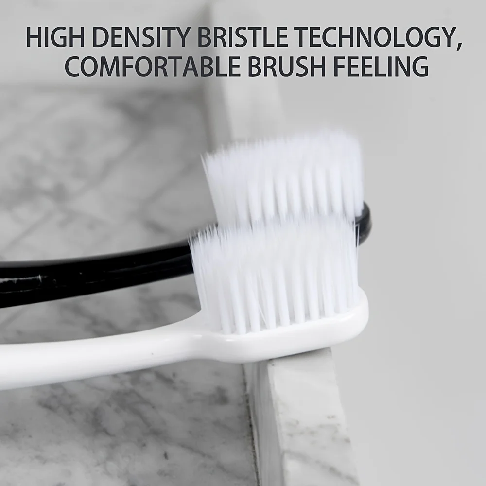 2pcs Advanced Soft Bristled Couple Toothbrush, Wide Head Cleaning and Gum Protection Toothbrush,  for Gift Home Use Toothbrush