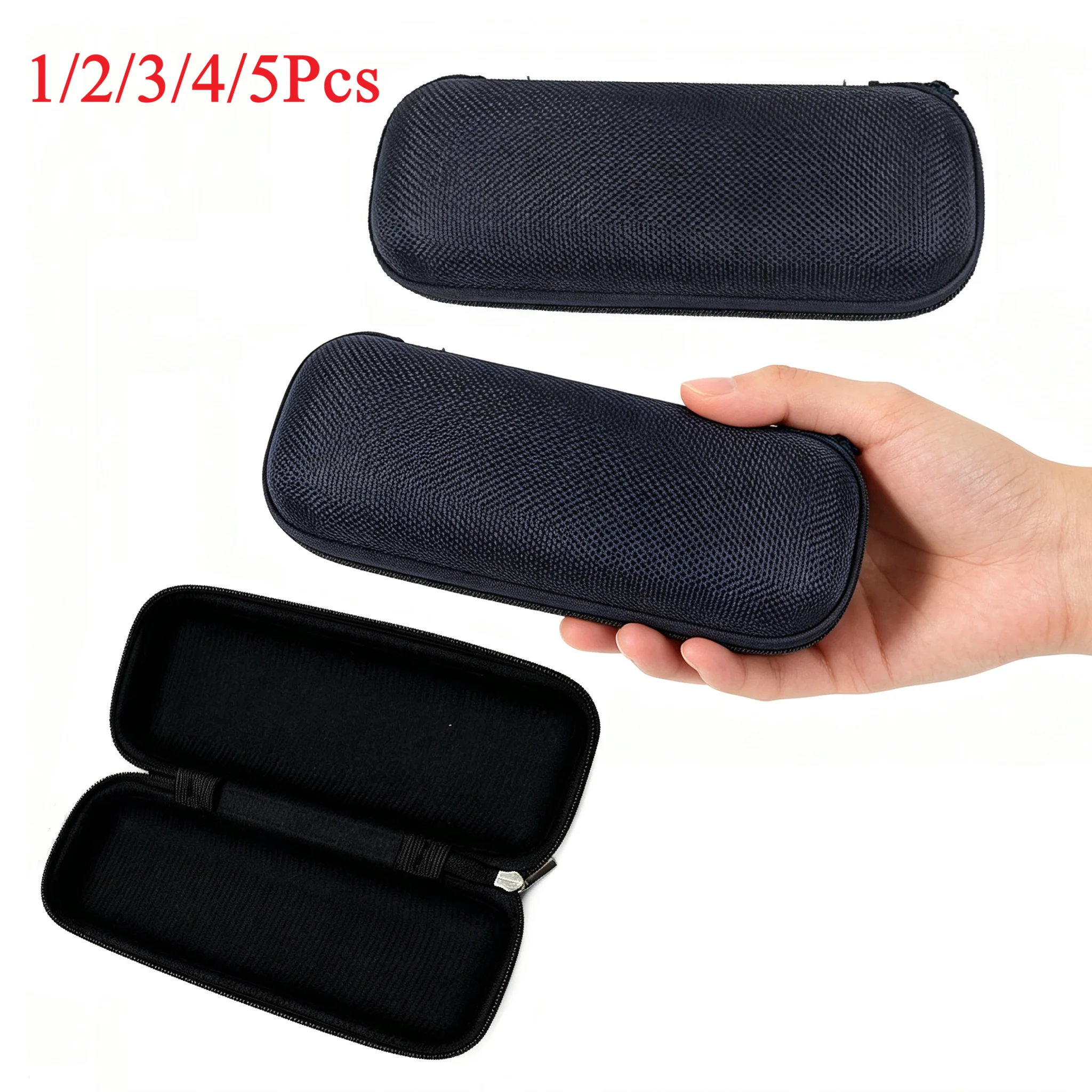 1/2/3/4/5Pcs Eyeglass Cases Portable Sunglasses Reading Glasses Storage Zipper Pouch Eva Hard Shell Eyeglass Protector