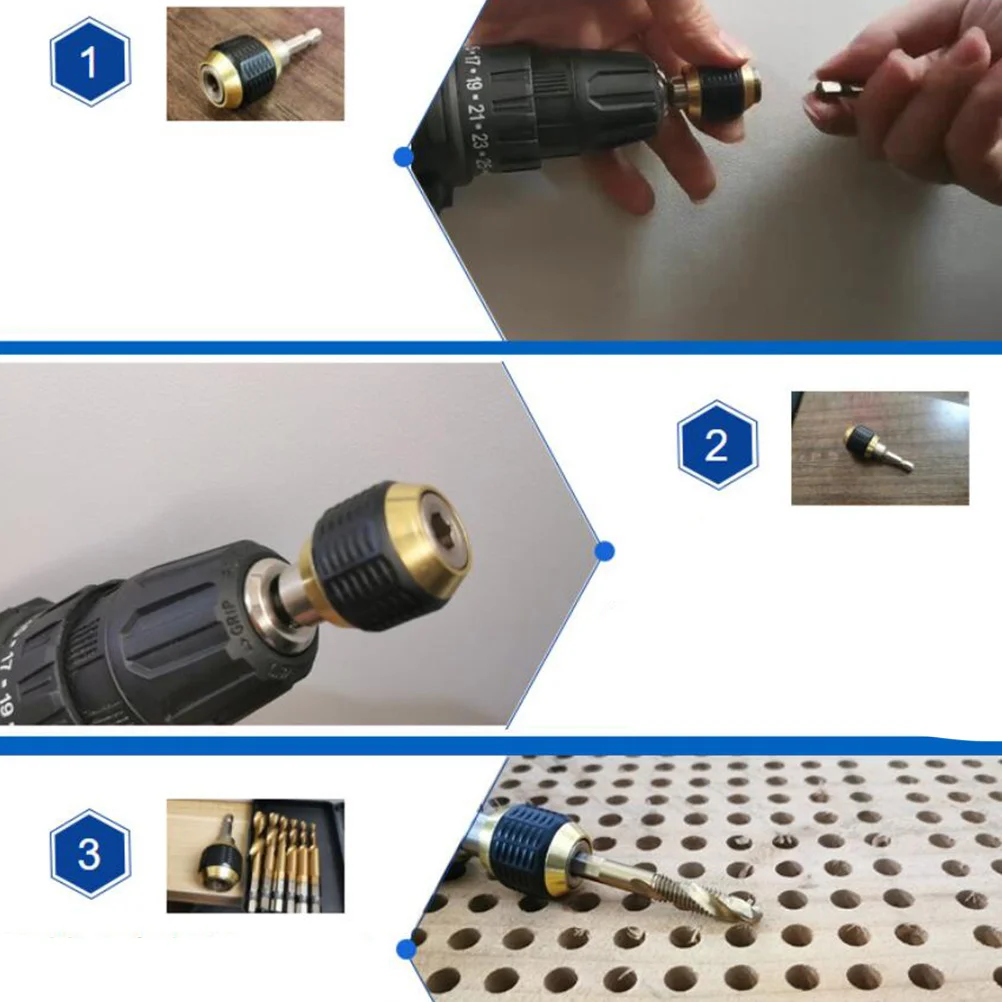 

Быстроразъемный патрон для сверла 60 мм, всплывающая шестигранная ручка, адаптер ударной отвертки для электрической ручной дрели, прочная нержавеющая сталь