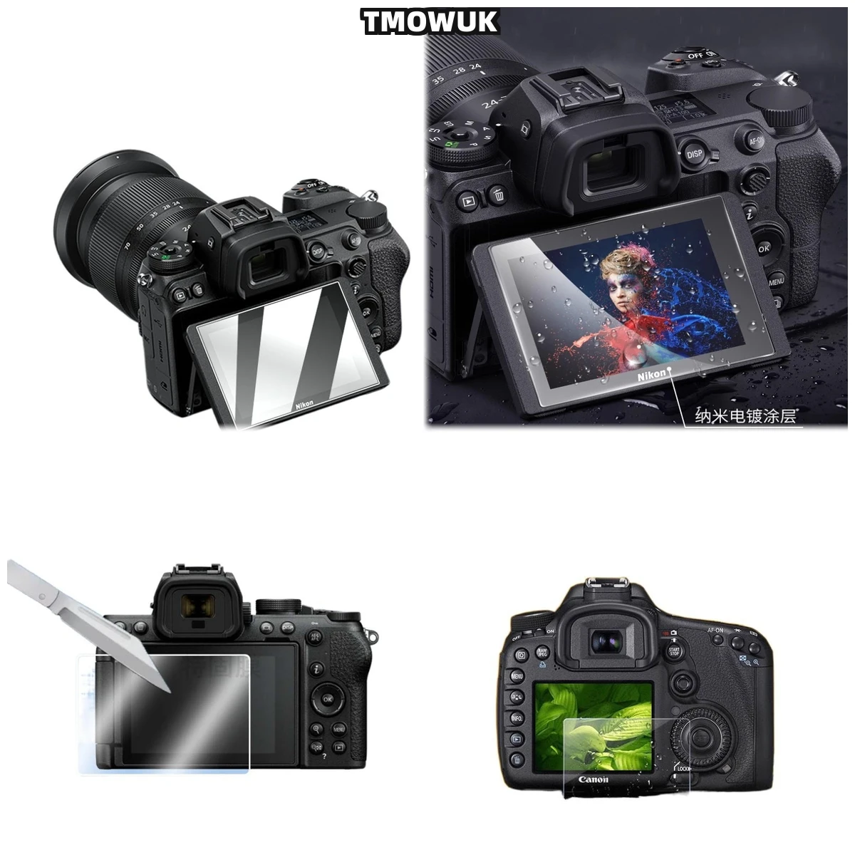 

For Nikon Z50 Camera LCD Protective Film 9H Hardness Tempered Glass HD Clear Anti-Scratch Shield.