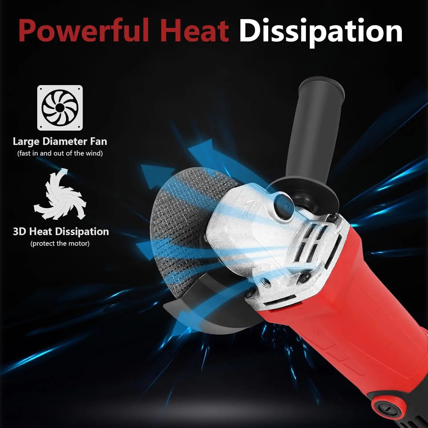 125 ミリメートルアングルグラインダーダイヤモンド電動切断グラインダー 220V 1300 ワット 6 速度電動 DIY 研削切断研磨電動工具