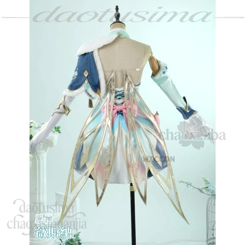Genshin Impact Vesna Strivozha Costume Kawaii Fairy Y2K Dress Sweet Lolita Wigs Halloween Christmas Cosplay
