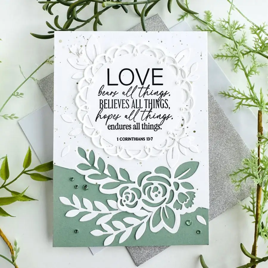 2025 Valentine\'s Day Love Heart Spring Blooms and Shape Die Cutting Hot Foil Plate for DIY Scrapbook Craft Greeting Card