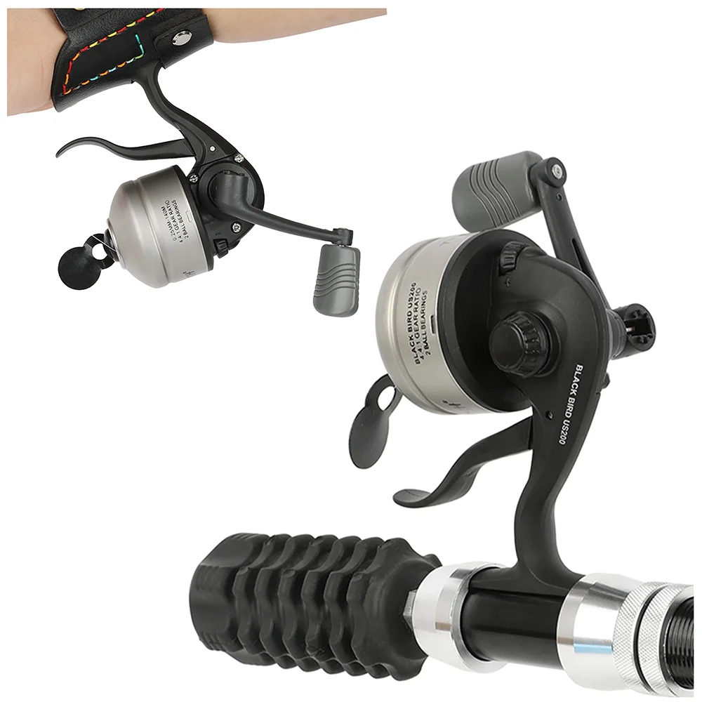 

Закрытая круглая рыболовная катушка для стрельбы из лука US200, катушка с ручным тормозом, рыбалка на открытом воздухе, охота для улицы, блочный лук, Pratice Acc