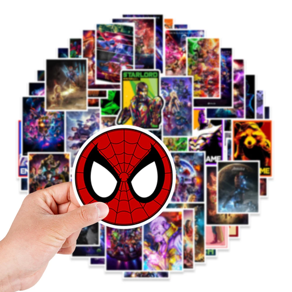 10/30/50/95pcs Disney Marvel Super Hero Stickers Decals DIY Laptop Phone Notebook Suitcase Car Cool Waterproof Sticker Kids Toys