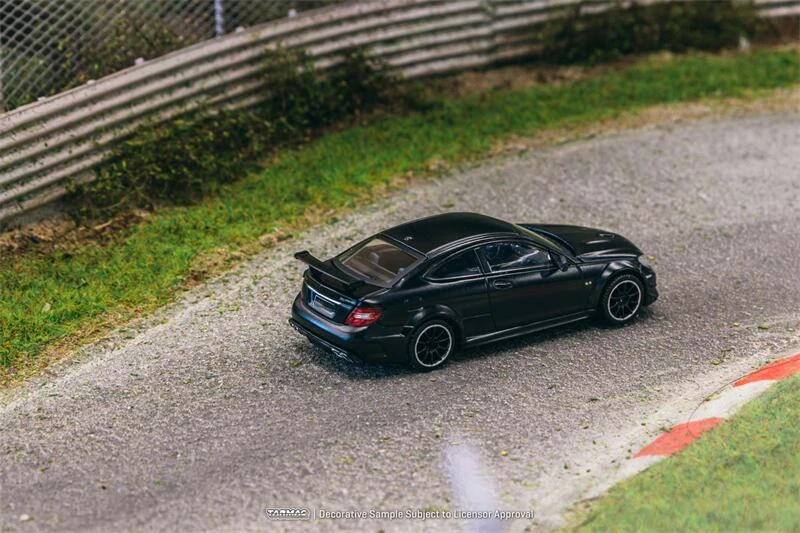 **Pre-Order** Tarmac Work 1:64 MB C 63 Coupé Black Series Matte Black Diecast Model Car