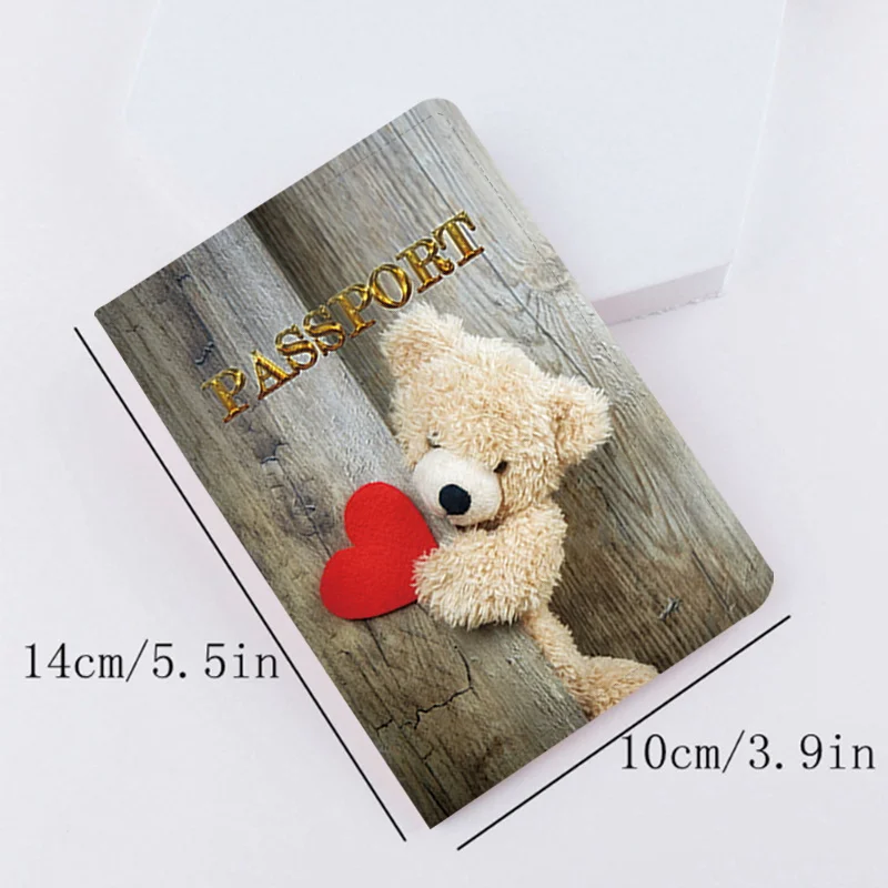 New Women Leather Passport Cover Air Tickets for Cards Travel Passport  Sleeve Wallet Credit Card Holder Case Wood Pattern