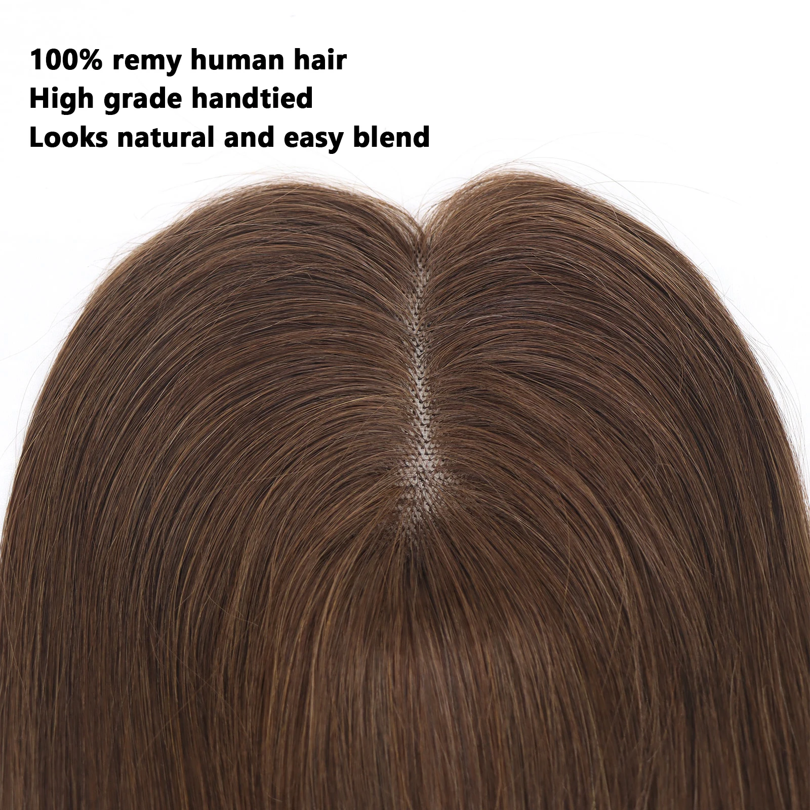 Braune Farben 100% remy europäische Echthaar Topper 14 Zoll Frauen Haar teile Spitze Basis Clip in Topper Haar verlängerung für Frauen