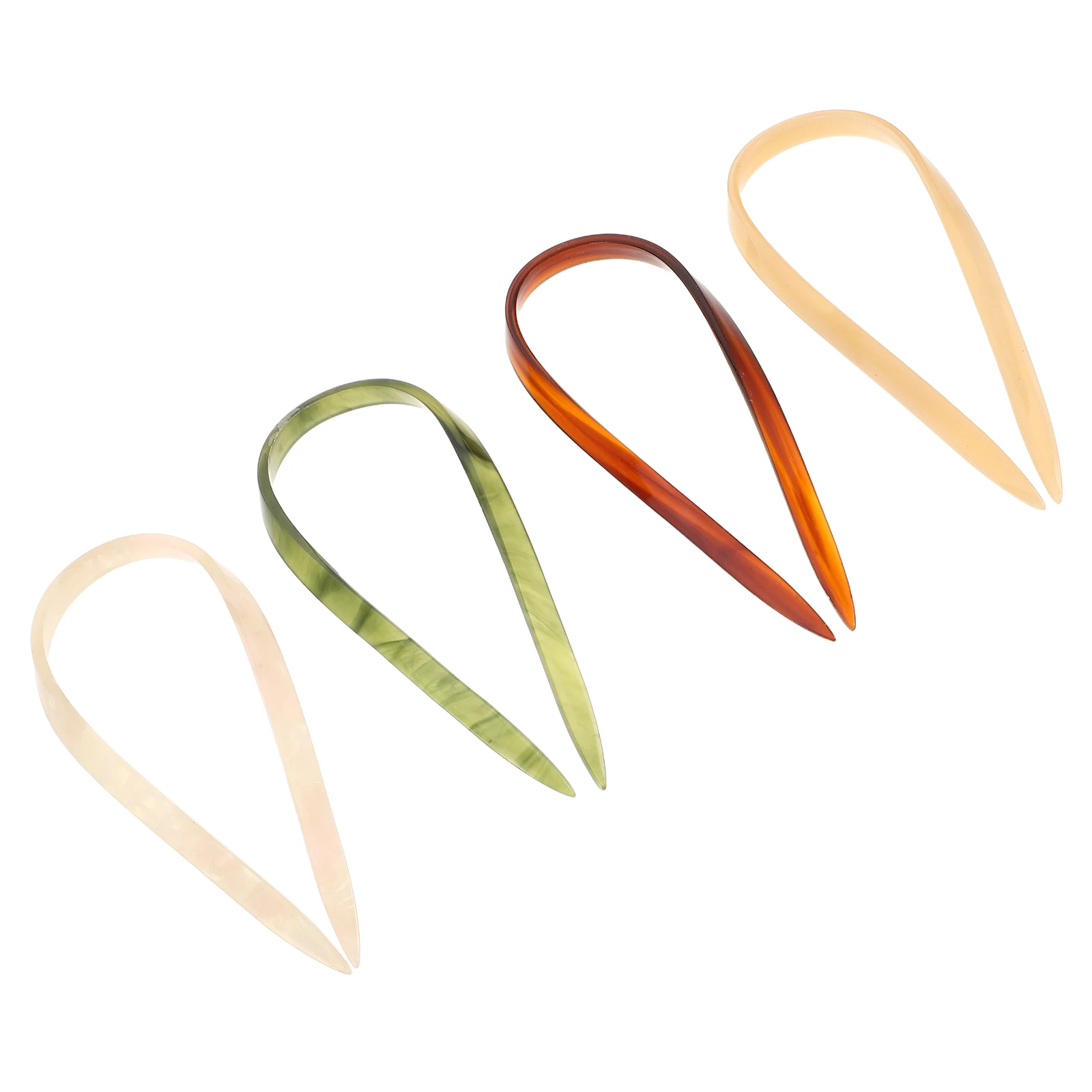 

4pcs U Shaped French Pin Acetate Modern Chinese Style Hair Accessories French Hairpins For Women