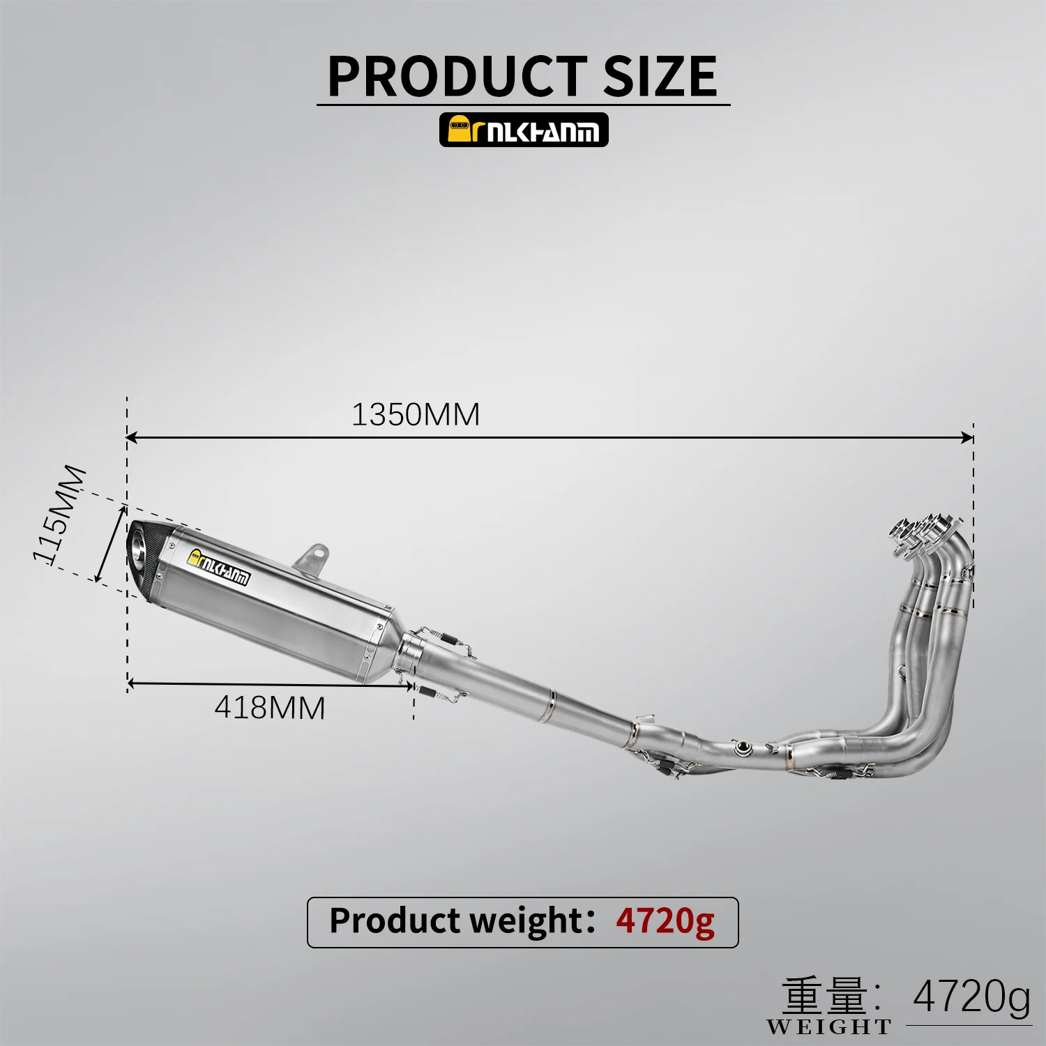 NlkHanm motorcycle exhaust system complete modification with full titanium alloy for SUZUKI Hayabusa GSX1300 GSX1300R 2021-2025