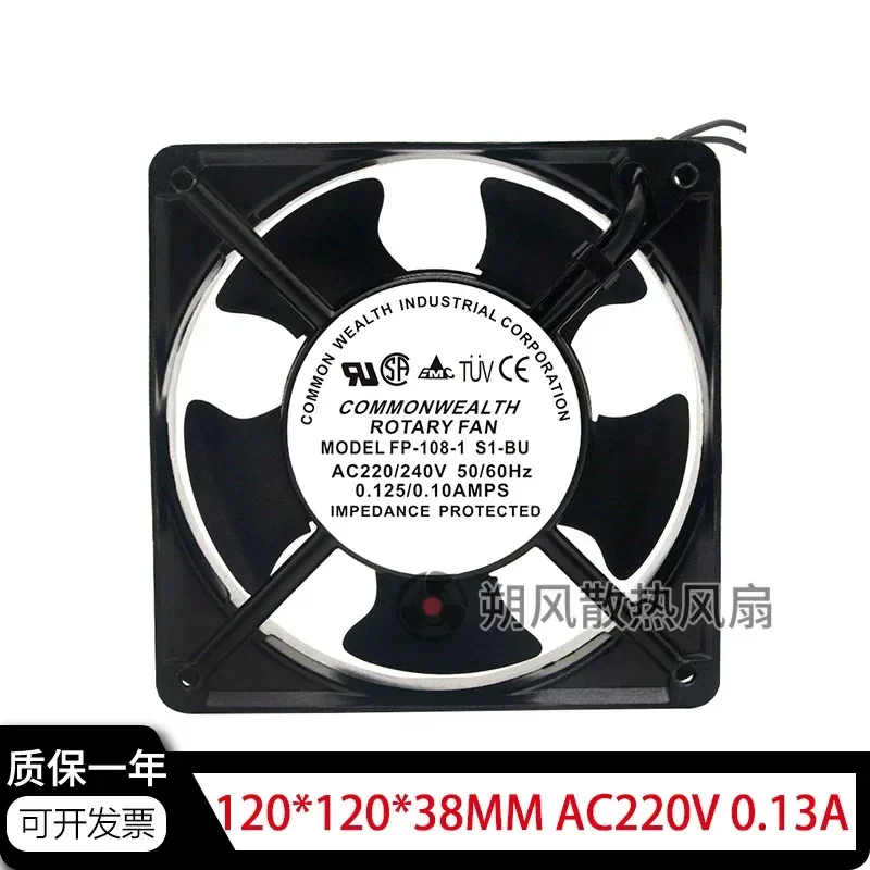 for Sanxie FP-108-1 S1-BU 12038 12CM AC220V 0.13A Copper Wire Ball Bearing Cooling Fan
