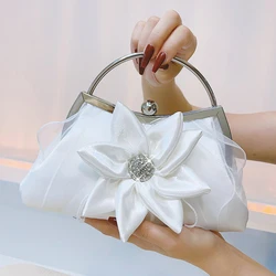 Elegant Floral Decor Clutch Bag, Classic Banquet Coin Purse, Women's Formal Evening Handbag