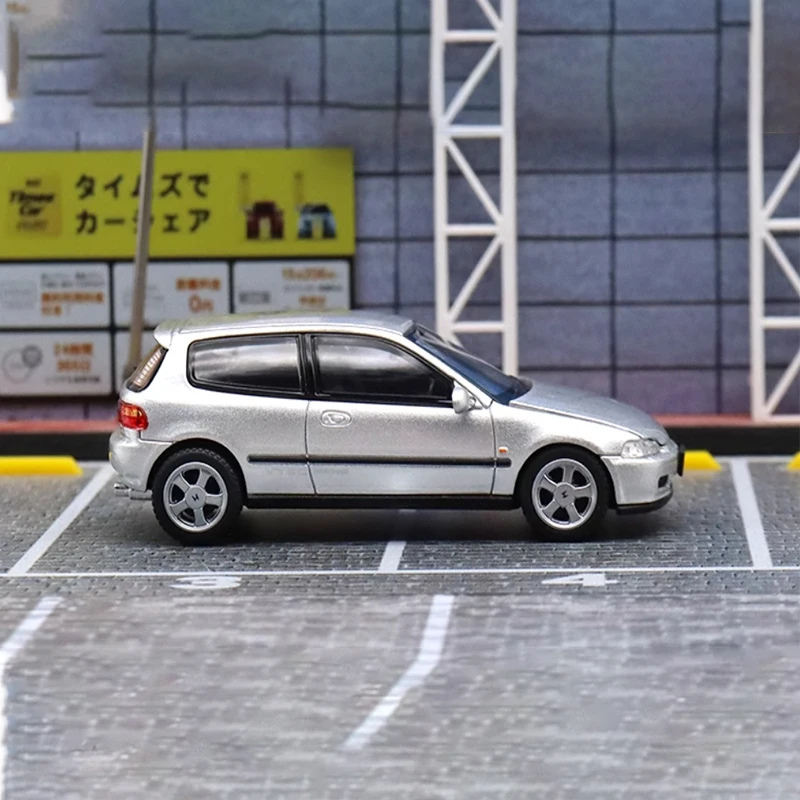 Diecast Original 1:64 Scale Honda Civic SiR II EG64 Alloy Simulation Car Model Collection Decoration Toy Gift Decration Souvenir