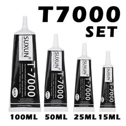 SUXUN T7000 T8000 Set Multifunctional Glue DIY Mobile Phone Screen Frame Epoxy Sealant Super Black Liquid Glue T7000 Nail Polish