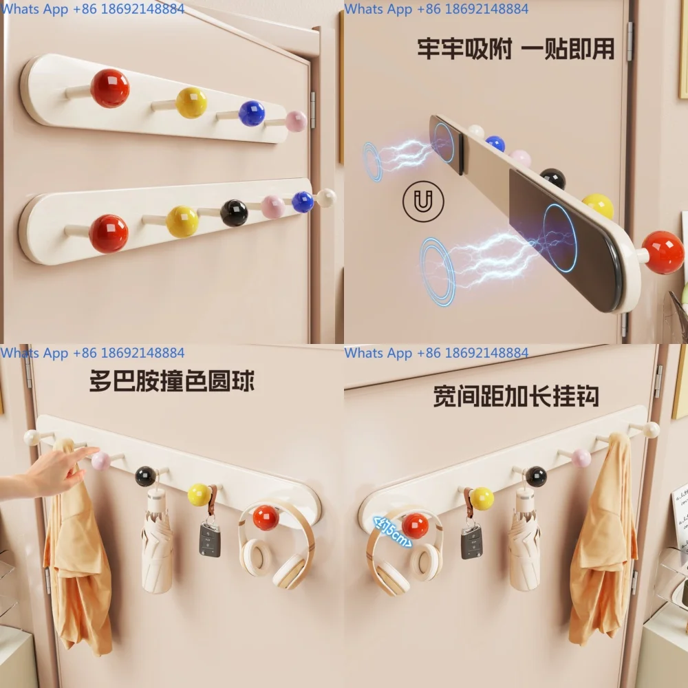 

Magnetic Door Hook for Home Use Wall Mounted Coat Hat Organizer No Drilling Required