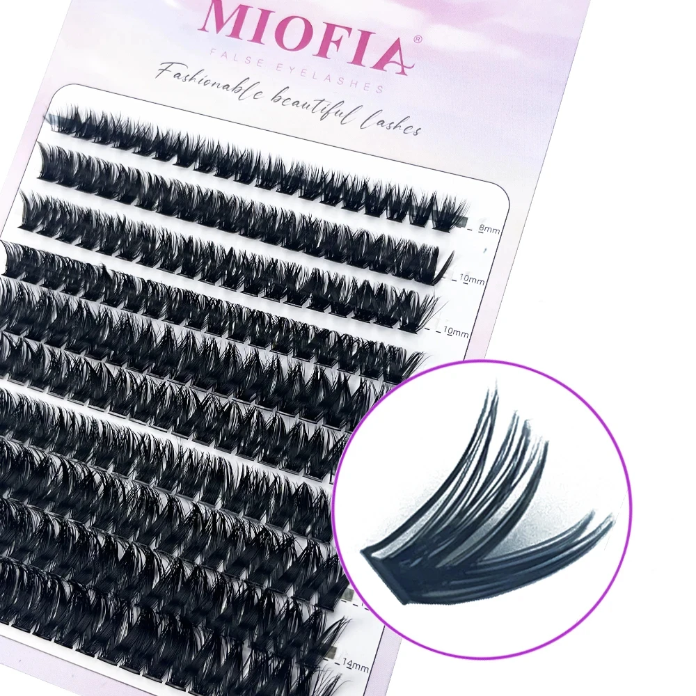 160 Bündel Nerz-Wimperncluster, C/D-Locken, individuelle natürliche russische Wimpern, 8–16 mm, DIY-Wimperncluster-Erweiterungen, Make-up-Tools – Detail 9