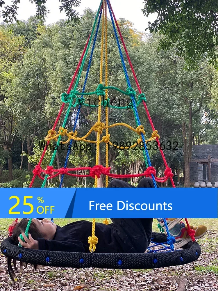 ABC Swing Indoor and Outdoor to Swing Suspension  Education Climbing Multi-Person Rocking Chair Outdoor