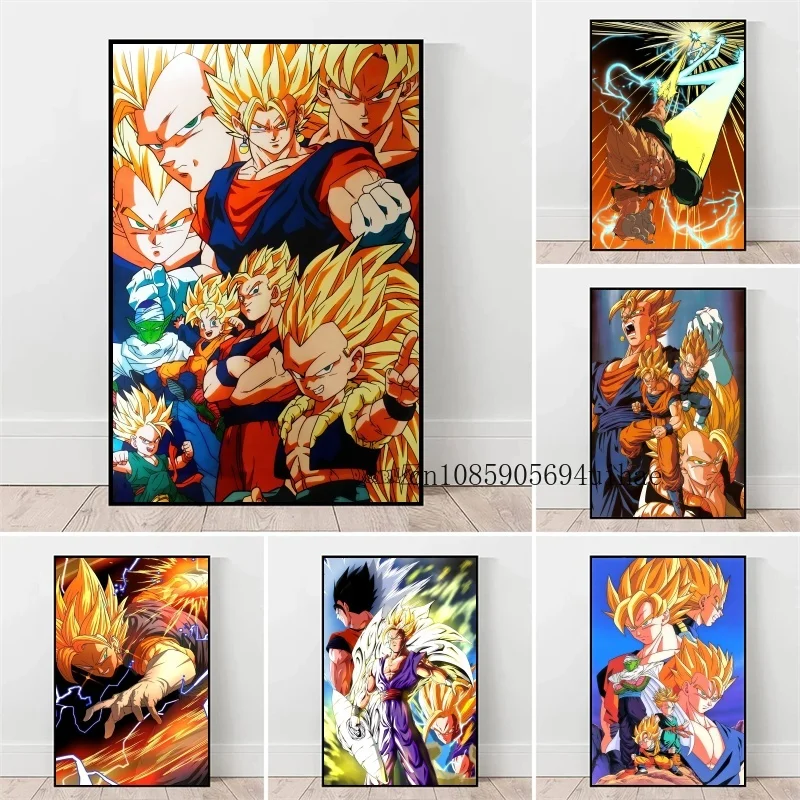 

Classic Canvas Painting Dragon Ball Goku Vegeta High Quality Poster Prints Comics Pictures Classic Wall Decoration Holiday Gift