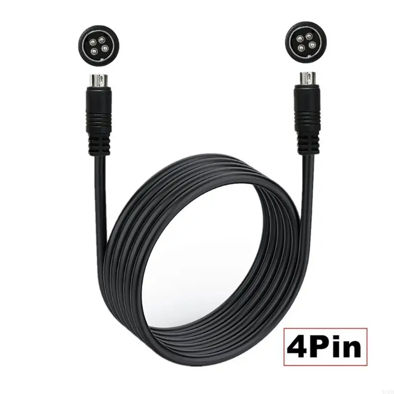 W8ED PVC Sheath 4 Pin DIN Male to Male Extension Cable for Sound Video and Lighting